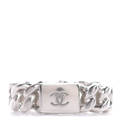 Chanel Chain CC Ring 6 Silver 1 of 5