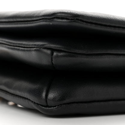 Louis Vuitton Lambskin Embossed Monogram Pochette Coussin Black 8 of 10