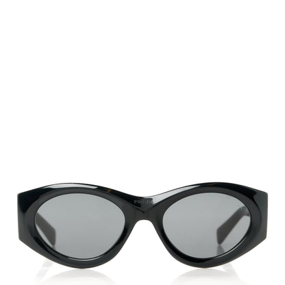 Prada Acetate Oval Symbole Sunglasses SPR 20Z Black 2 of 8