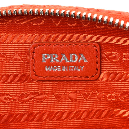 Prada Yarn Raffia Effect Crochet Mini Crossbody Bag Arancio 9 of 10