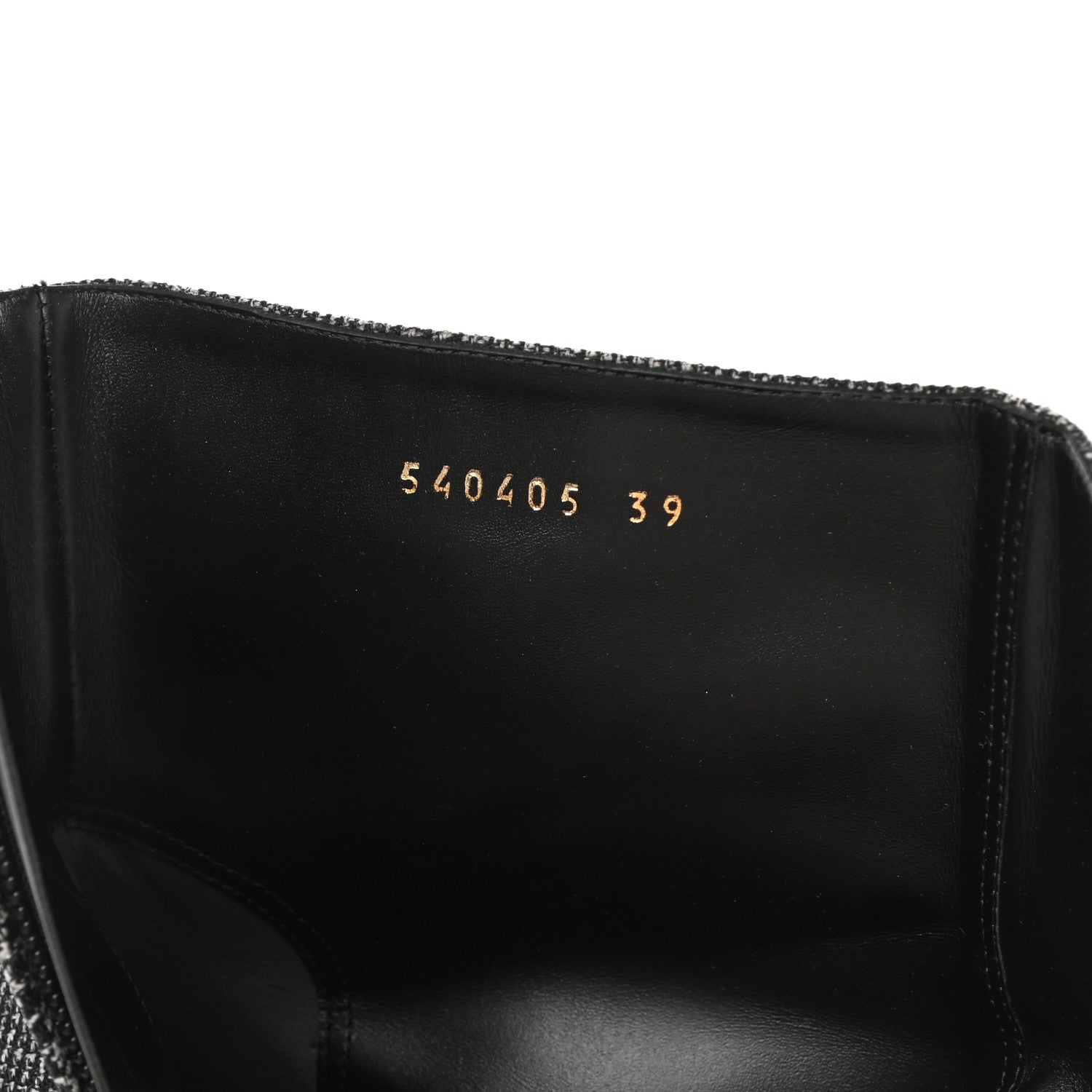 Balenciaga Wool Plaid Ankle Boots 39 Black 8 of 9