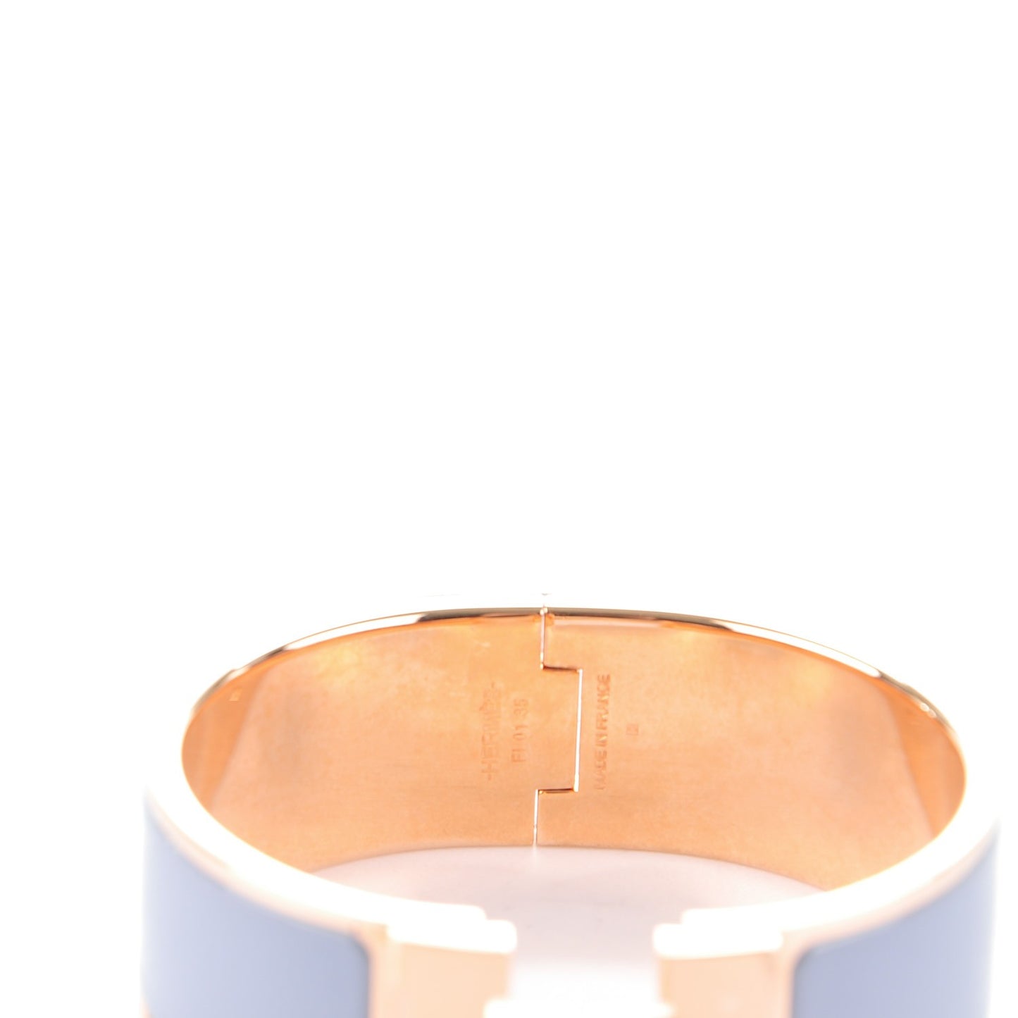 Enamel Wide Clic Clac H Bracelet PM Bleu Lin