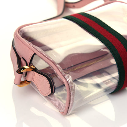 Gucci Vinyl Web Mini Ophidia Transparent Shoulder Bag Perfect Pink 9 of 12