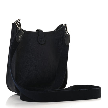 Hermes Taurillon Clemence Evelyne TPM Bleu Nuit 3 of 11