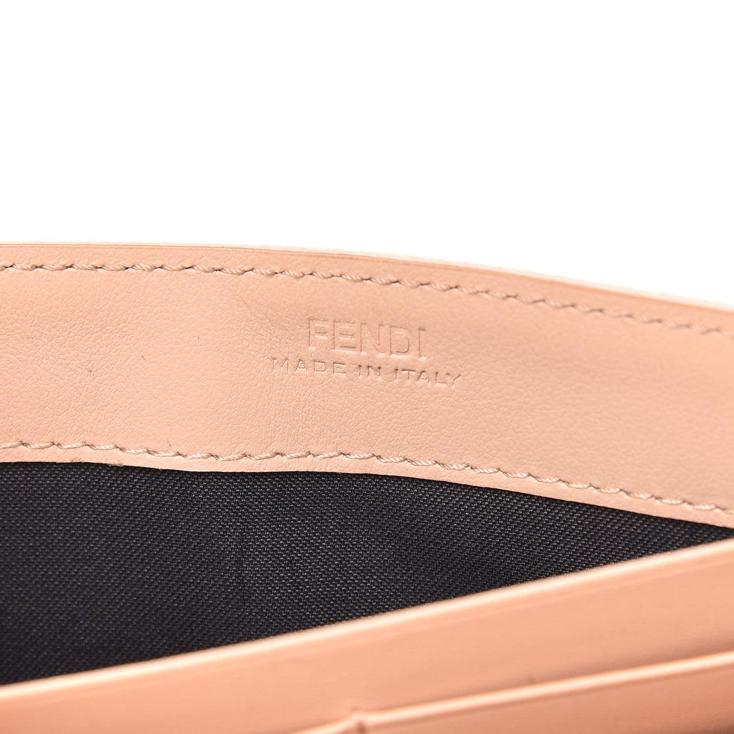 Vitello Cruise F is Fendi Bi-Color FF 1974 Embossed Continental Envelope Wallet Maya Black Light Rose