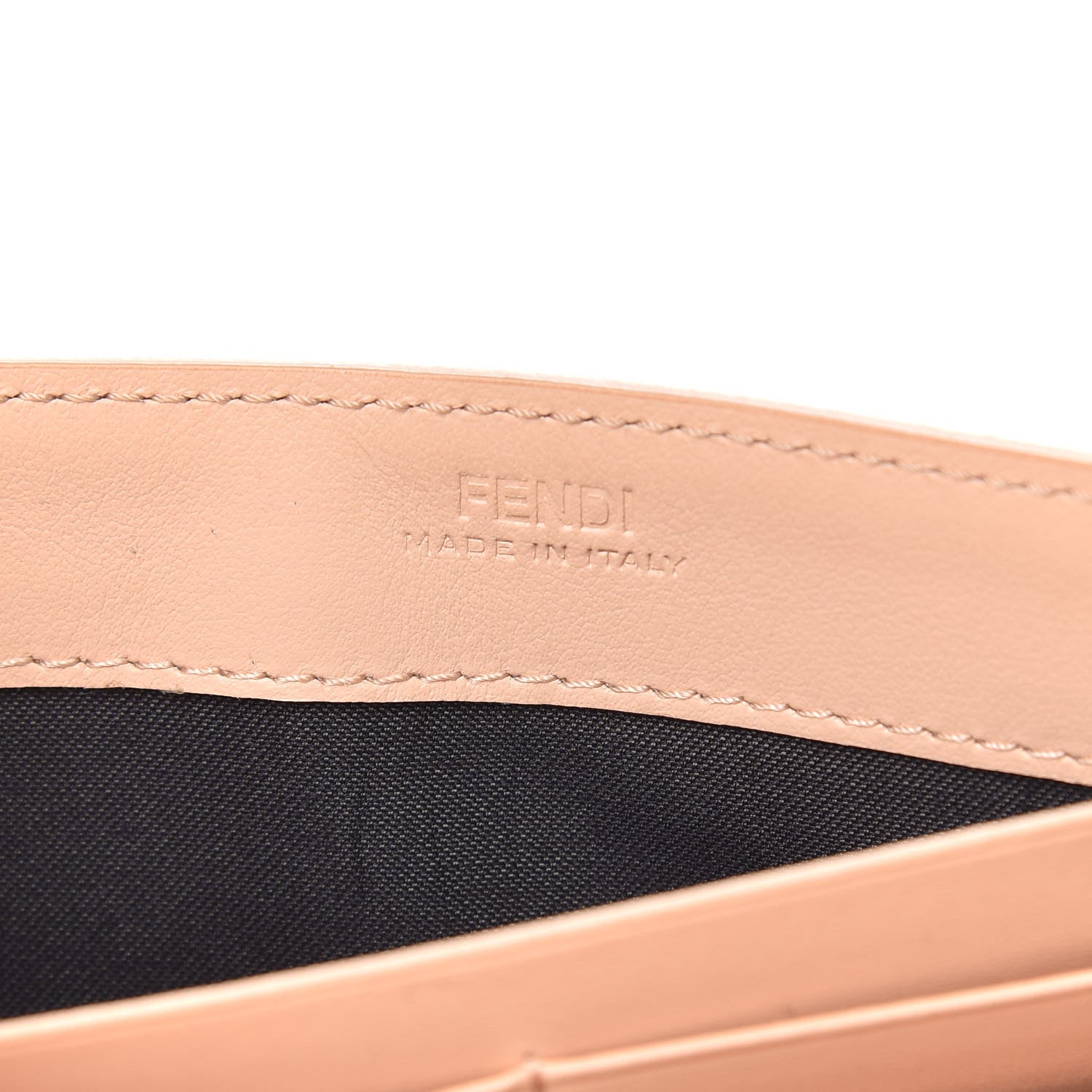 Fendi Vitello Cruise F is Fendi Bi-Color FF 1974 Embossed Continental Envelope Wallet Maya Black Light Rose 7 of 9
