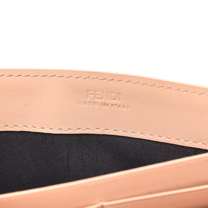 Fendi Vitello Cruise F is Fendi Bi-Color FF 1974 Embossed Continental Envelope Wallet Maya Black Light Rose 7 of 9