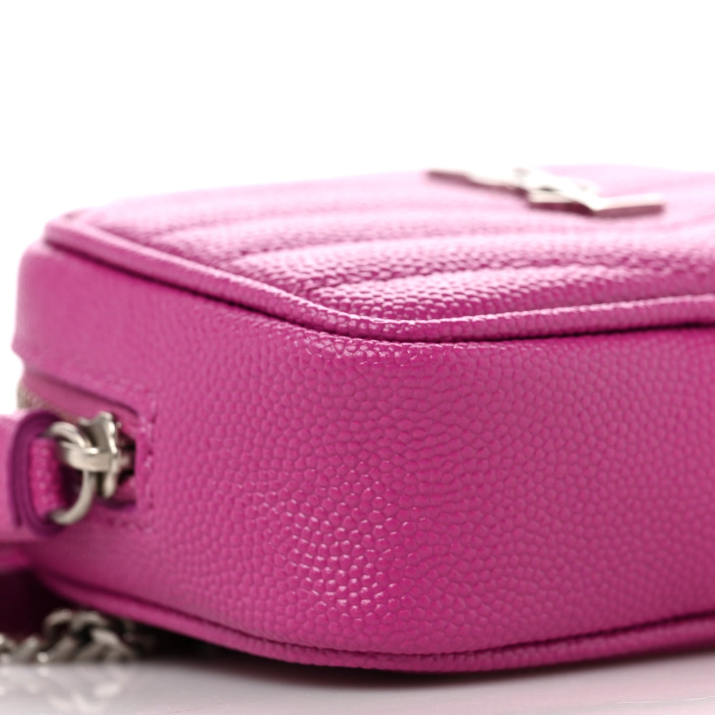 Grain De Poudre Matelasse Monogram Baby Lou Camera Bag Electric Fuxia