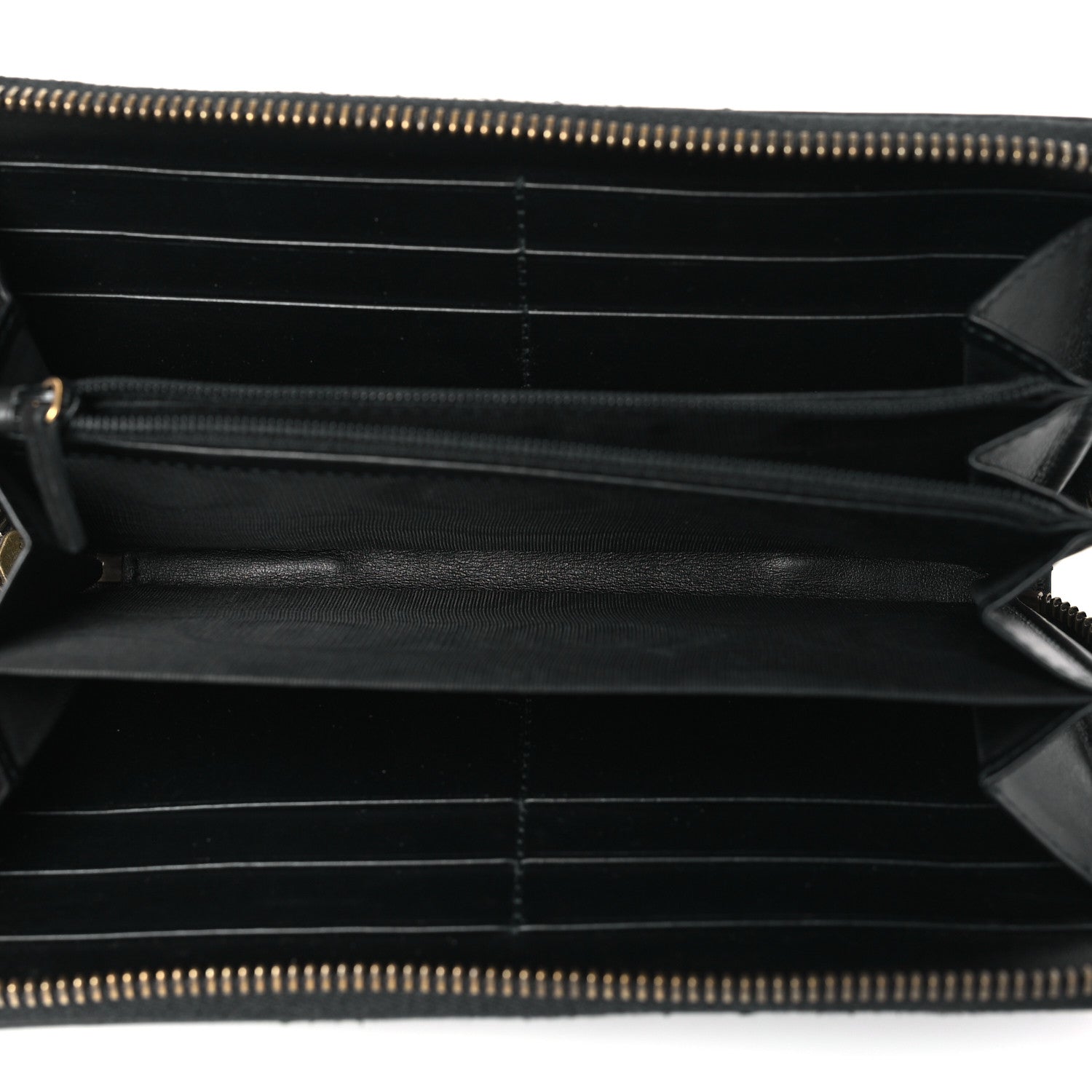 Gucci Calfskin Matelasse GG Marmont Zip Around Wallet Black 5 of 8