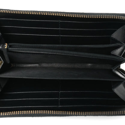 Gucci Calfskin Matelasse GG Marmont Zip Around Wallet Black 5 of 8