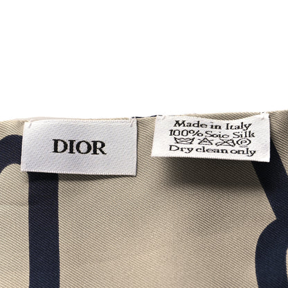 Christian Dior Silk Oblique Mitzah Scarf Blue 3 of 3