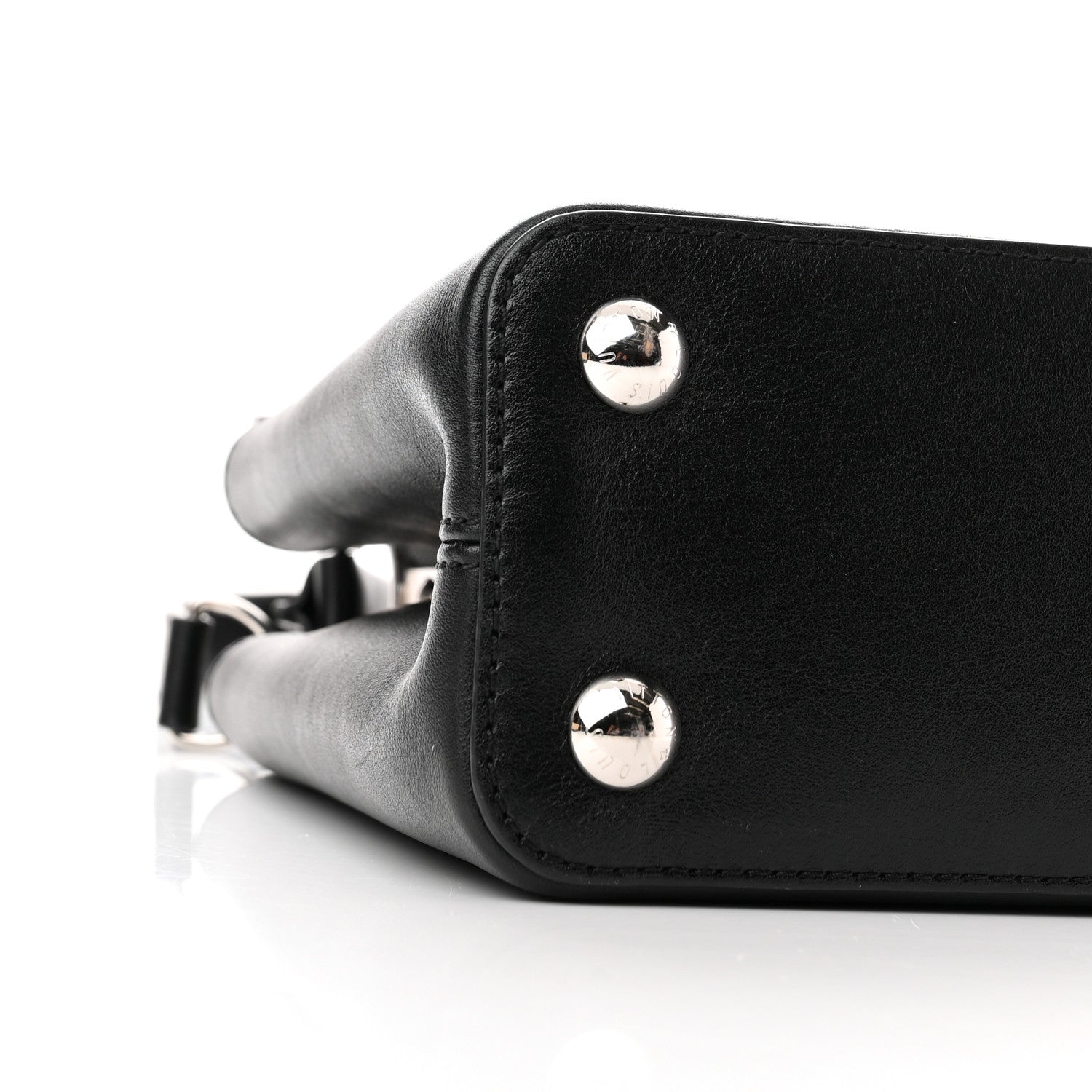 Louis Vuitton Smooth Calfskin Crystal Flowers Capucines BB Black 8 of 9