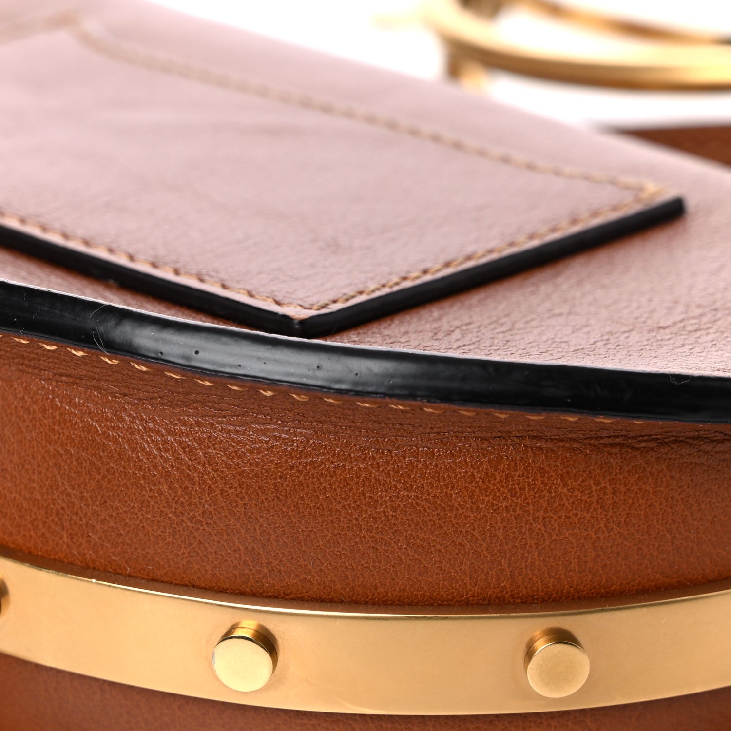 Chloe Calfskin Small Nile Bracelet Minaudiere Bag Caramel 13 of 16