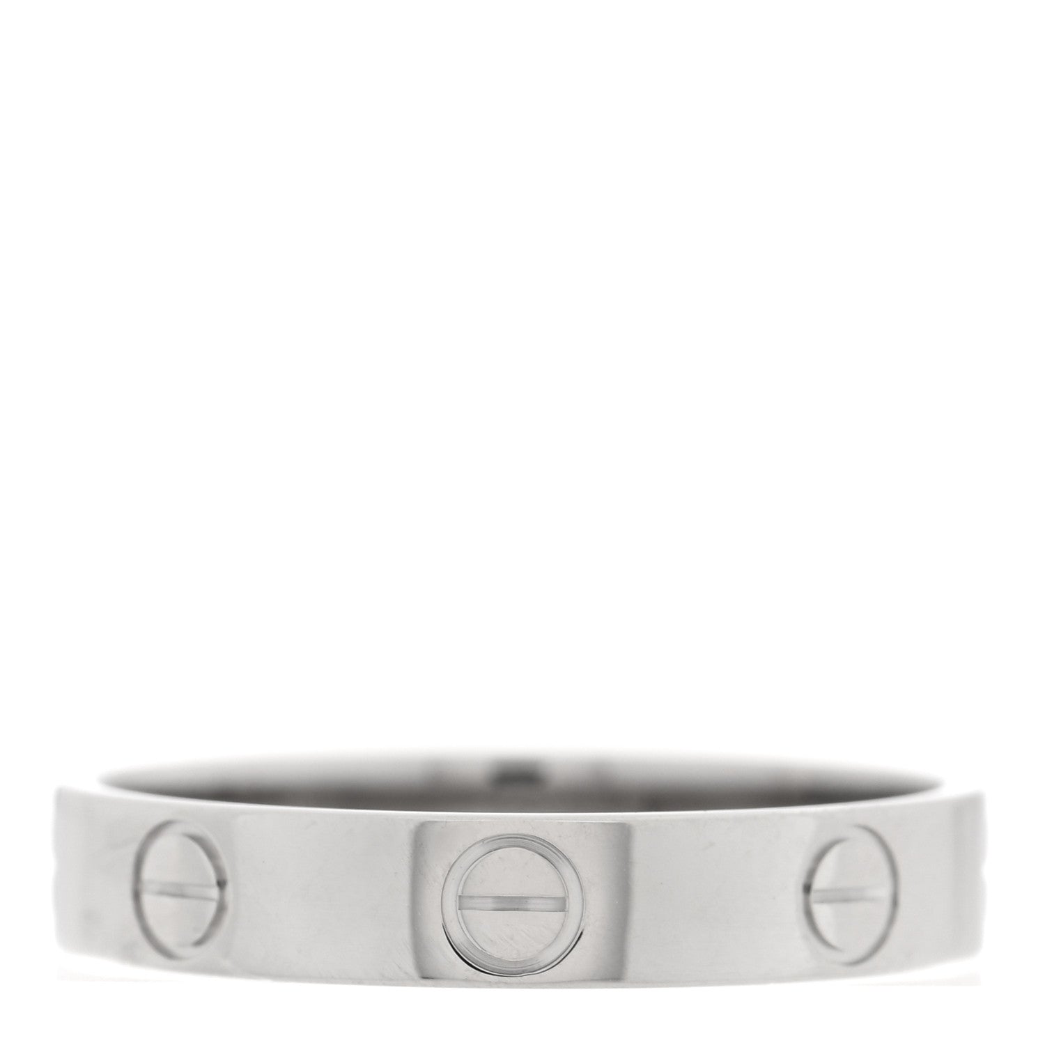 Cartier Platinum 3.5mm LOVE Wedding Band Ring 55 7.25 3 of 4