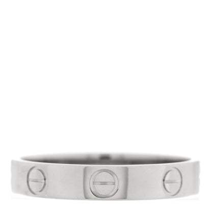 Cartier Platinum 3.5mm LOVE Wedding Band Ring 55 7.25 3 of 4