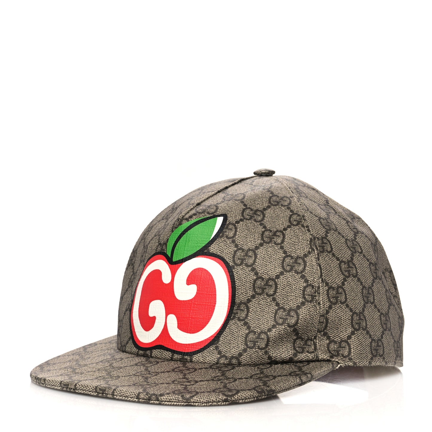 GG Supreme Monogram Apple Print Baseball Hat M Beige Red