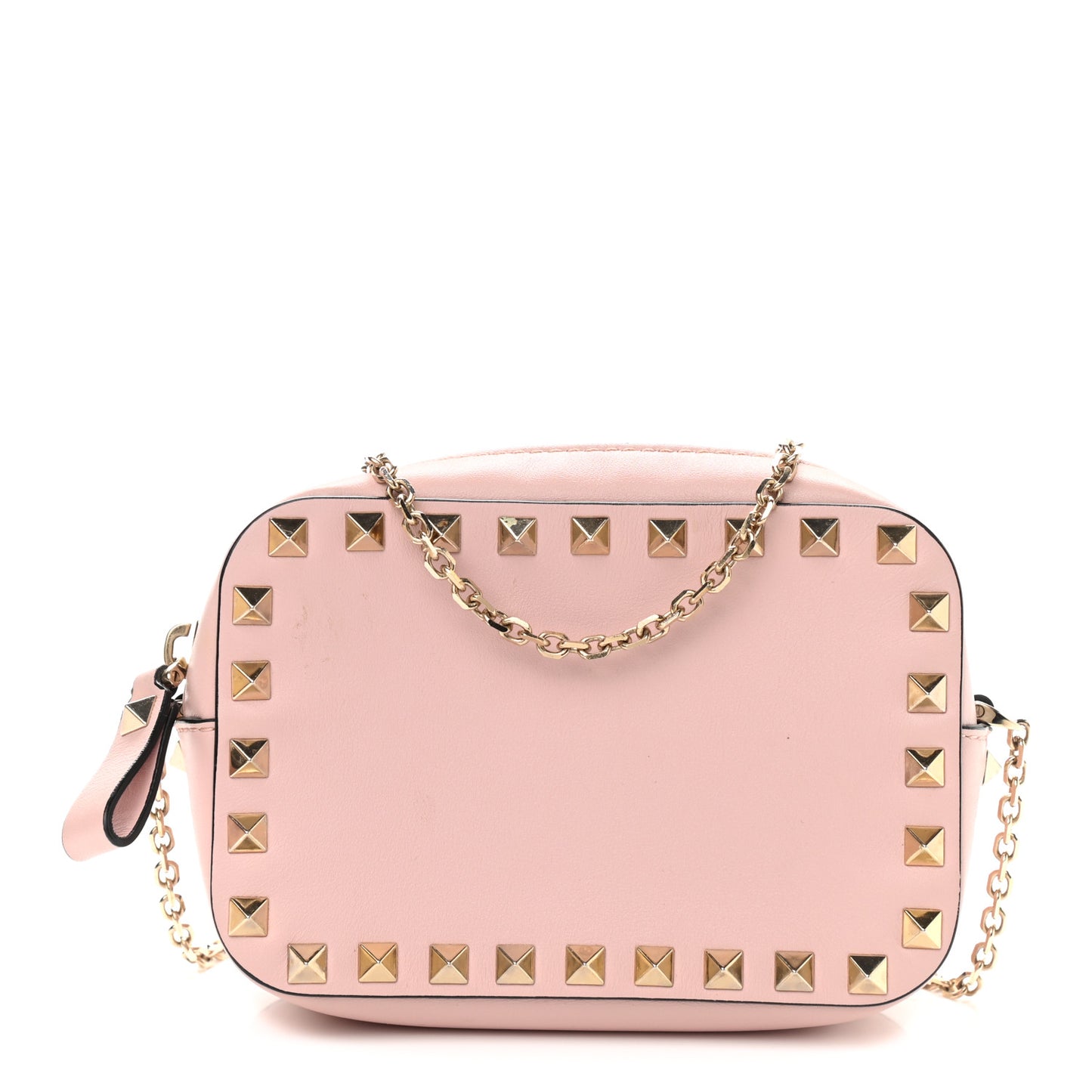 Calfskin Small Rockstud Chain Camera Crossbody Bag Loto