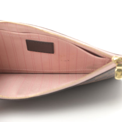 Louis Vuitton Damier Ebene Neverfull MM GM Pochette Rose Ballerine 5 of 16