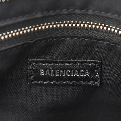 Balenciaga Matte Supple Lambskin Crocodile Embossed Classic Silver Hardware S City White 6 of 10