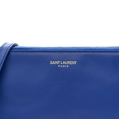 Saint Laurent Calfskin Monogram Phone Pouch Crossbody Bag Blue Majorelle 8 of 11
