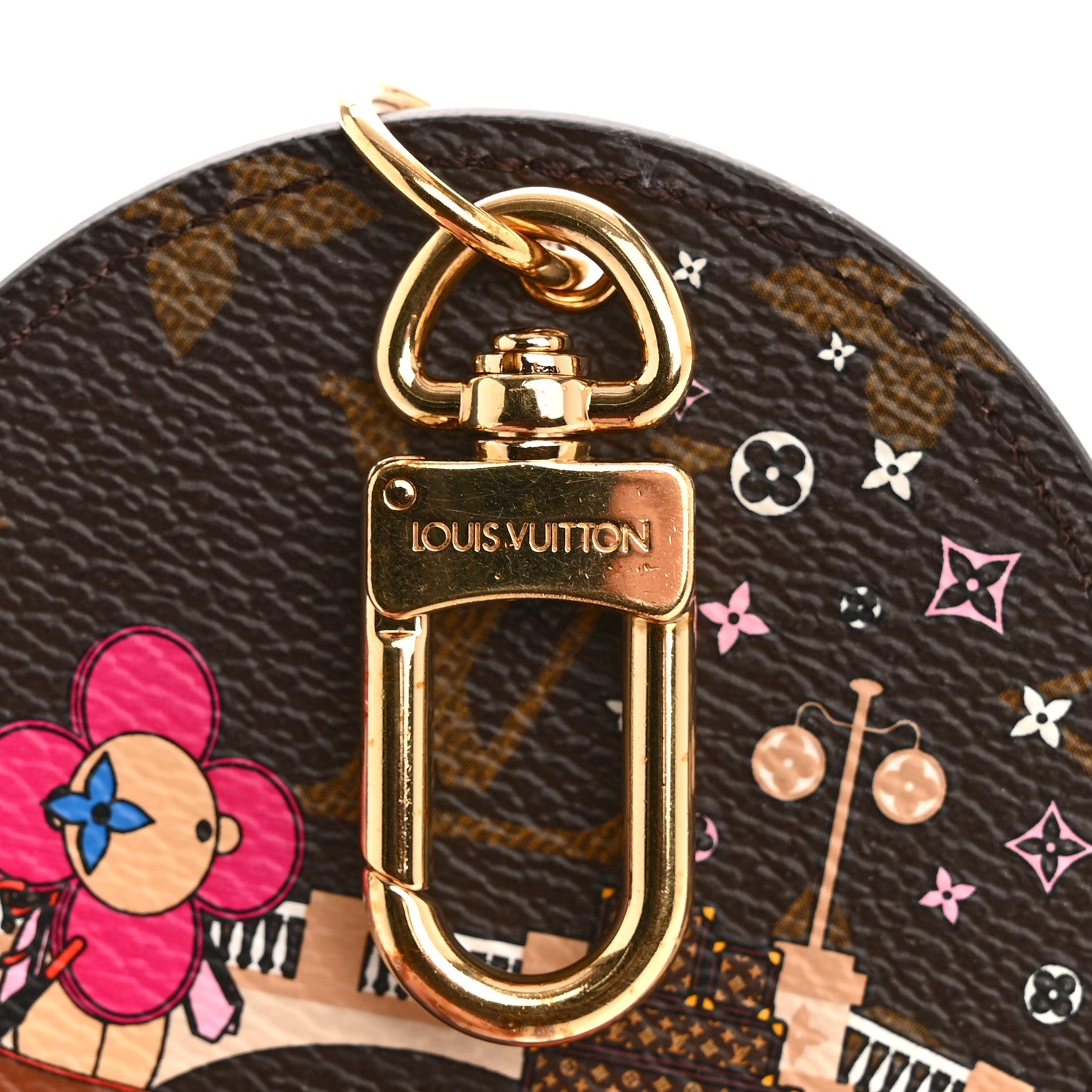 Louis Vuitton Monogram 2019 Christmas Animation Venice Bag Charm Key Ring Blue 4 of 6