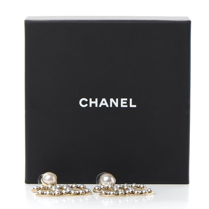 Chanel Pearl CC Drop Earrings Gold 5 of 5
