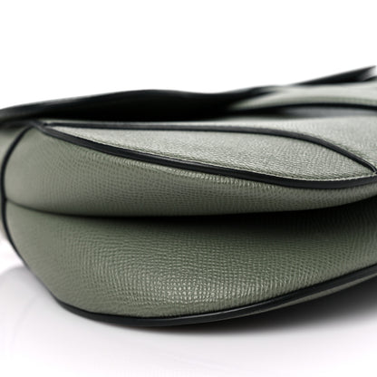 Christian Dior Grained Calfskin Saddle Bag Green 7 of 9
