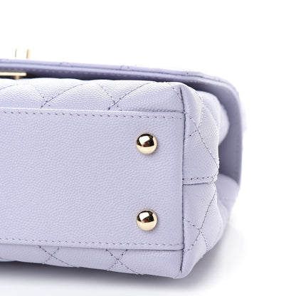 Chanel Caviar Quilted Mini Coco Handle Flap Light Purple 9 of 9