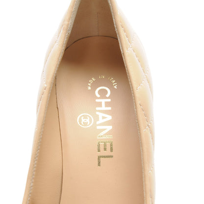Chanel Lambskin Quilted Cap Toe Pumps 38.5 Beige Black 7 of 8