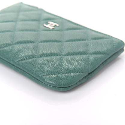 Chanel Caviar Quilted Small Cosmetic Case Green 7 of 11