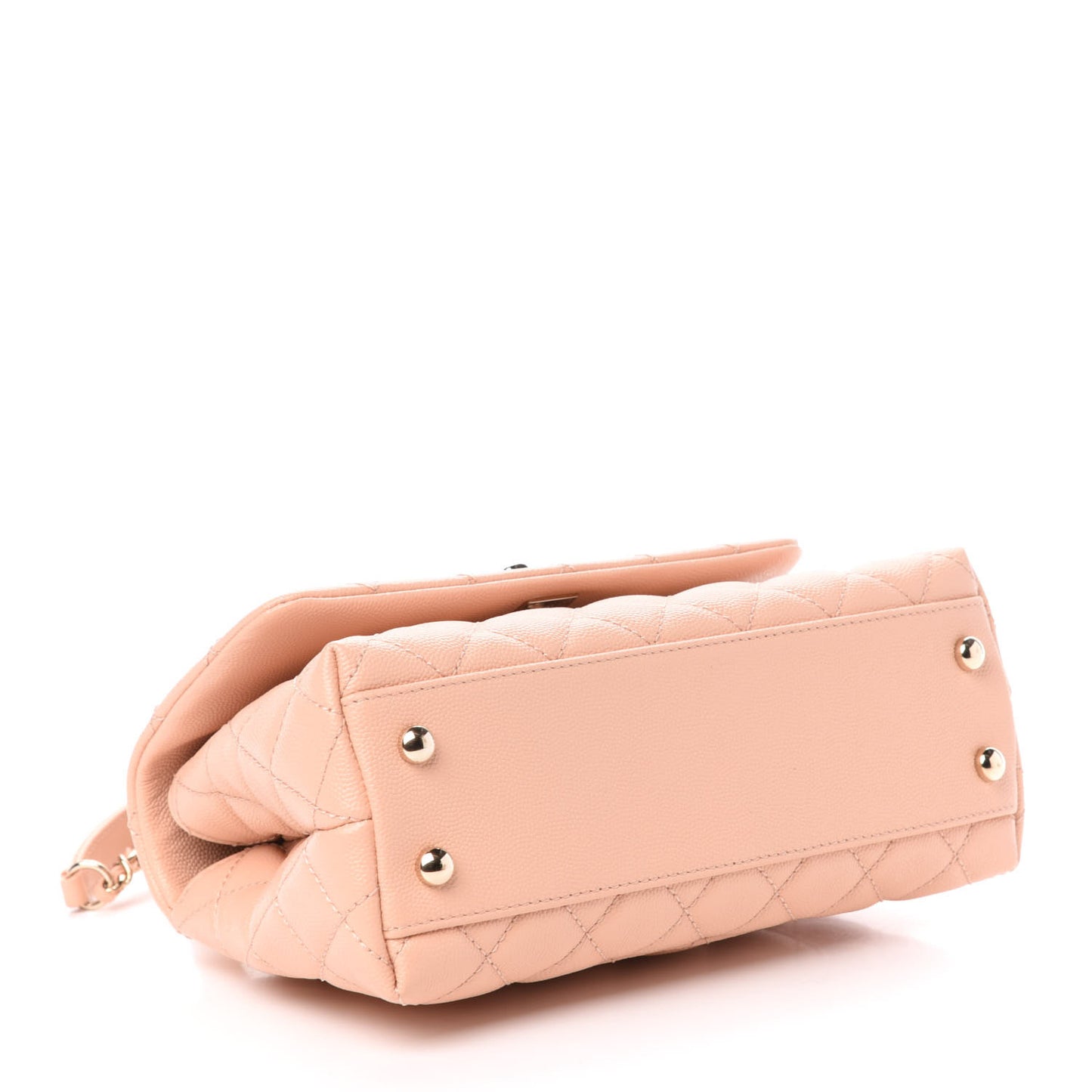 Caviar Quilted Mini Coco Handle Flap Light Pink