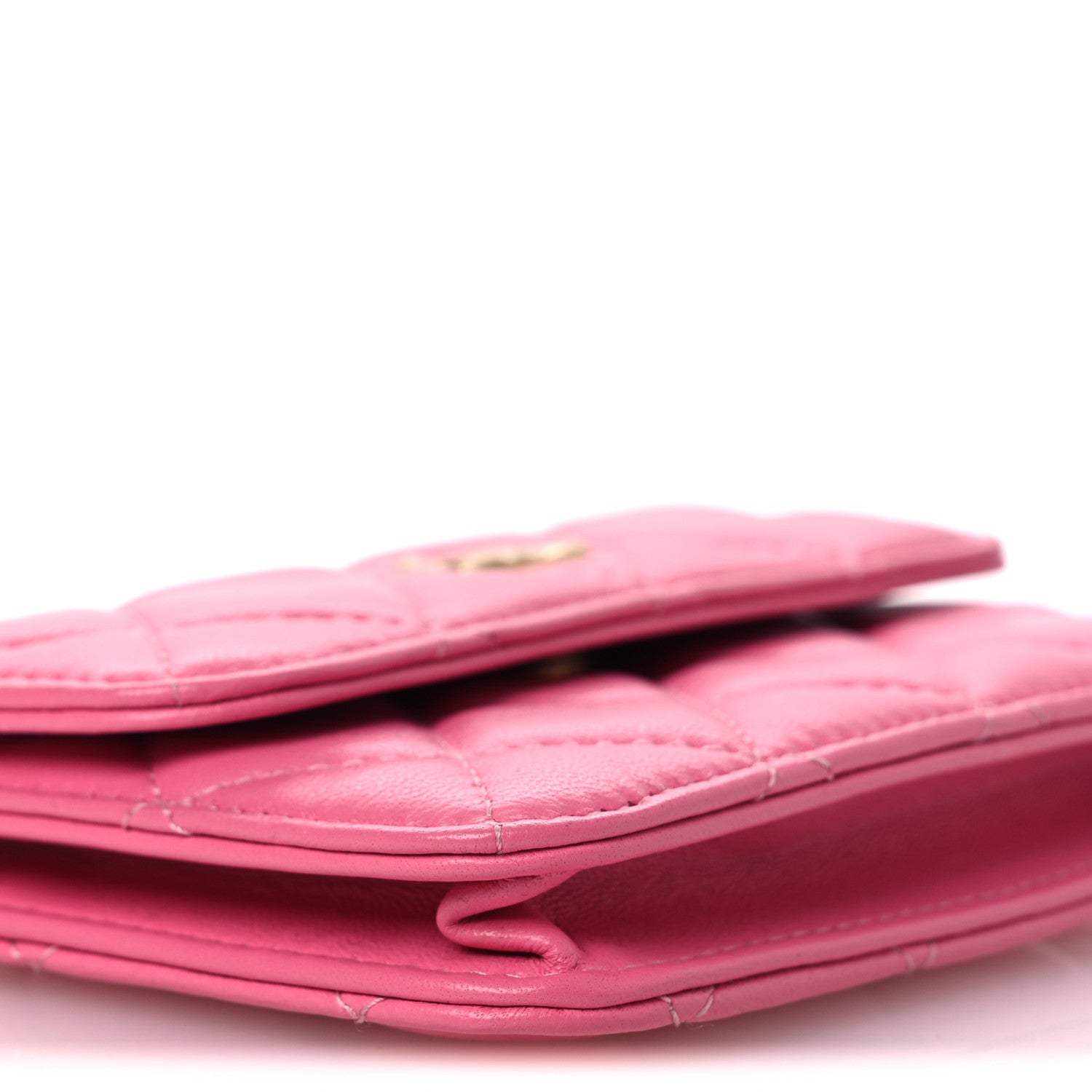 Chanel Lambskin Quilted Pearl Crush Clutch With Chain Pink 10 of 14