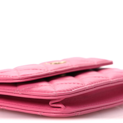 Chanel Lambskin Quilted Pearl Crush Clutch With Chain Pink 10 of 14