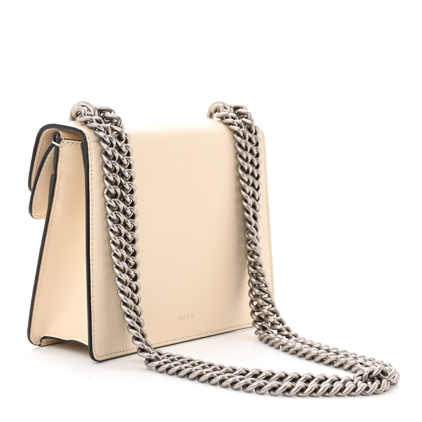 Textured Calfskin Crystal Mini Dionysus Shoulder Bag Mystic White