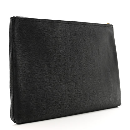 Gucci Pebbled Calfskin Large Logo Portfolio Clutch Black 3 of 7