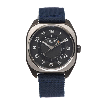 Hermes DLC Coated Titanium Nylon 39mm H08 Automatic Watch Bleu Abysse 1 of 5