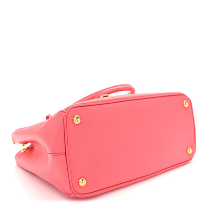 Prada Saffiano Small Galleria Double Zip Tote Peonia 4 of 11