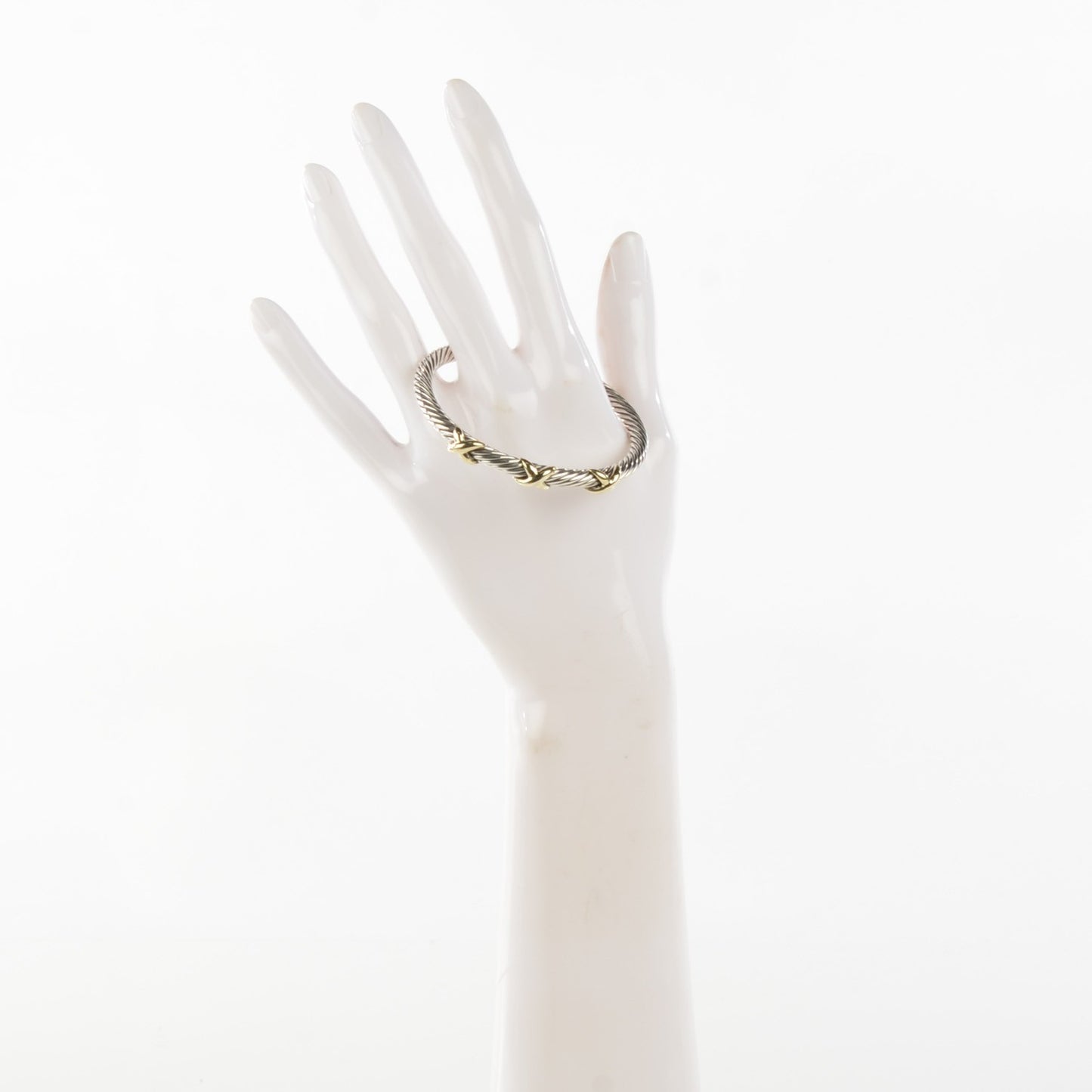 Sterling Silver 14K Yellow Gold 5mm Triple X Cable Bracelet