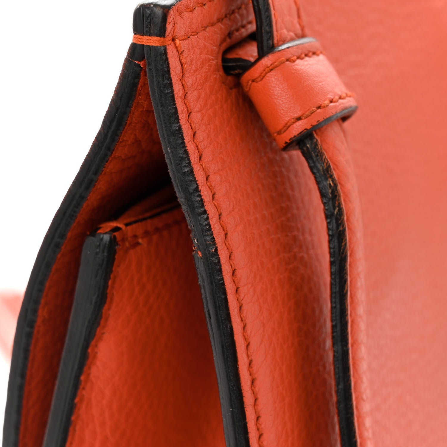 Gucci Cellarius Calfskin Medium Bamboo Daily Flap Shoulder Bag New Dark Orange 14 of 16
