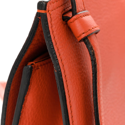 Gucci Cellarius Calfskin Medium Bamboo Daily Flap Shoulder Bag New Dark Orange 14 of 16