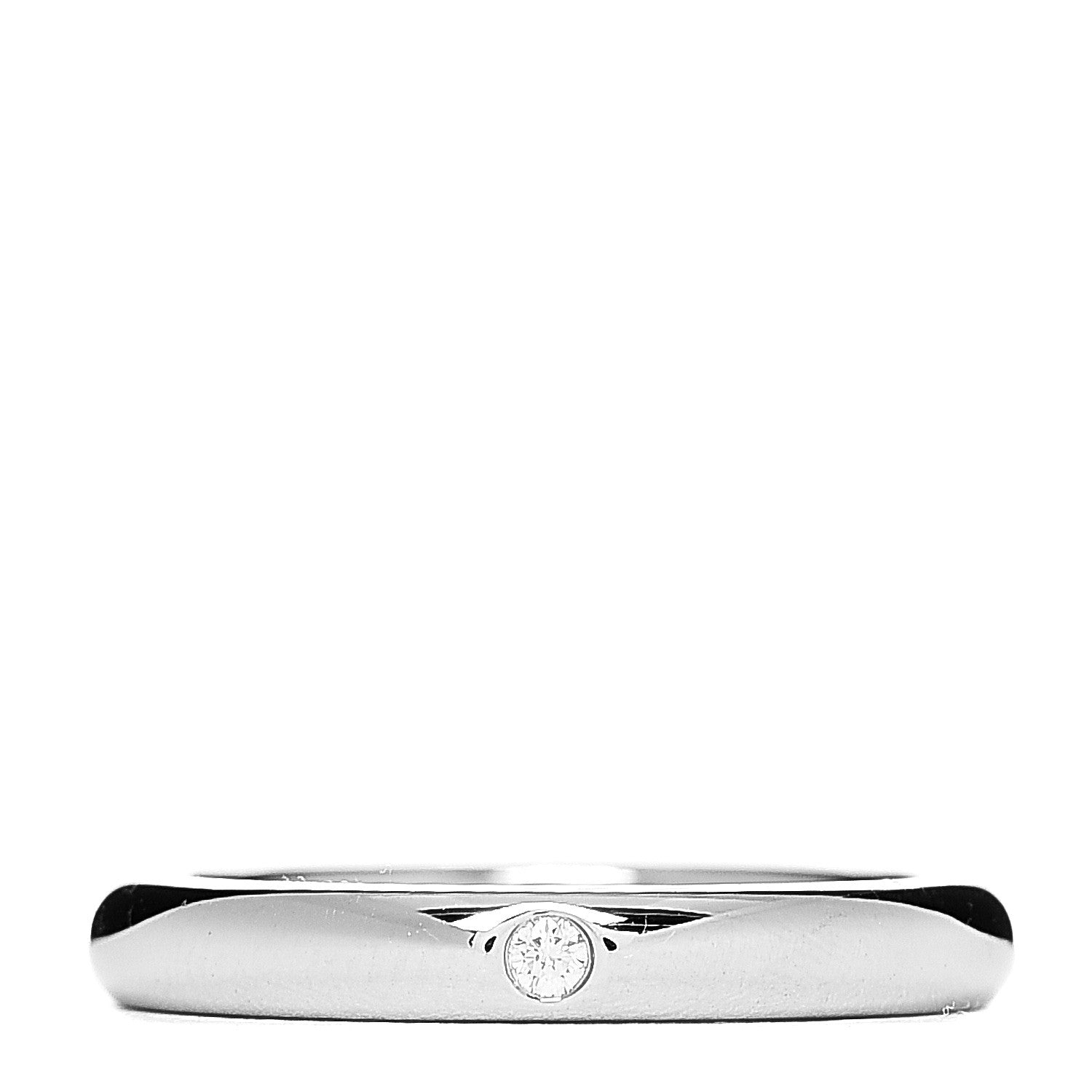 Tiffany Platinum Diamond Elsa Peretti Band Ring 49 5 1 of 4