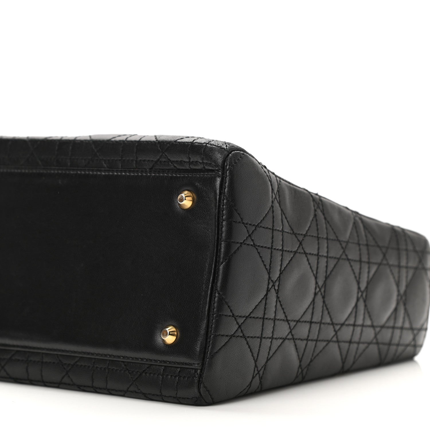 Christian Dior Lambskin Cannage Medium Lady Dior Black 10 of 10