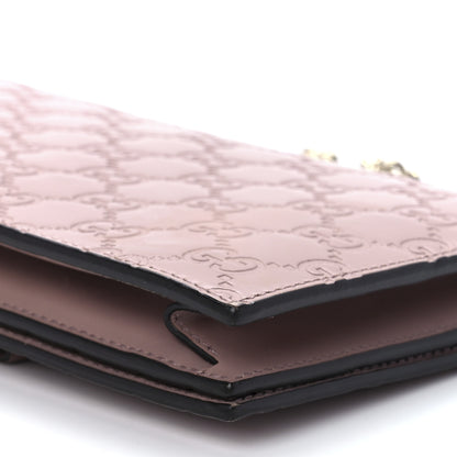 Gucci Guccissima Signature Bowy Chain Wallet Dark Cipria 10 of 11