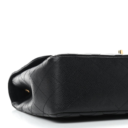 Chanel Caviar Quilted Jumbo Single Flap Black 6 of 12
