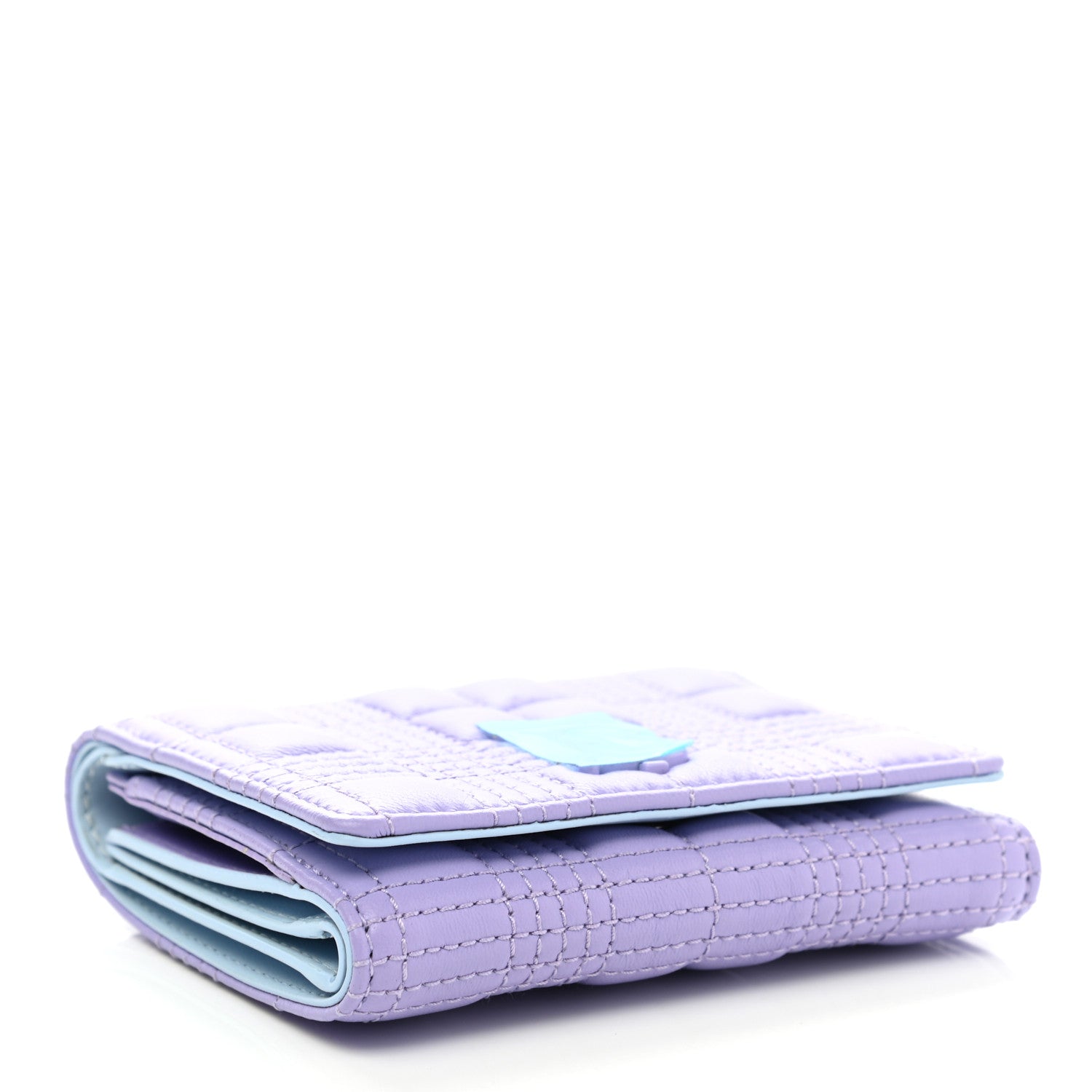 Burberry Lambskin Quilted Small Lola Folding Wallet Soft Violet 4 of 6