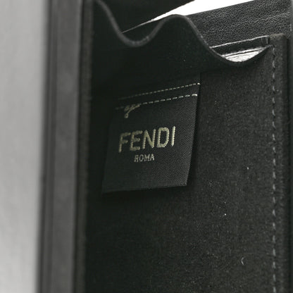 Fendi Vitello Grace Light Logo Horizontal Box Crossbody Bag Black 7 of 11