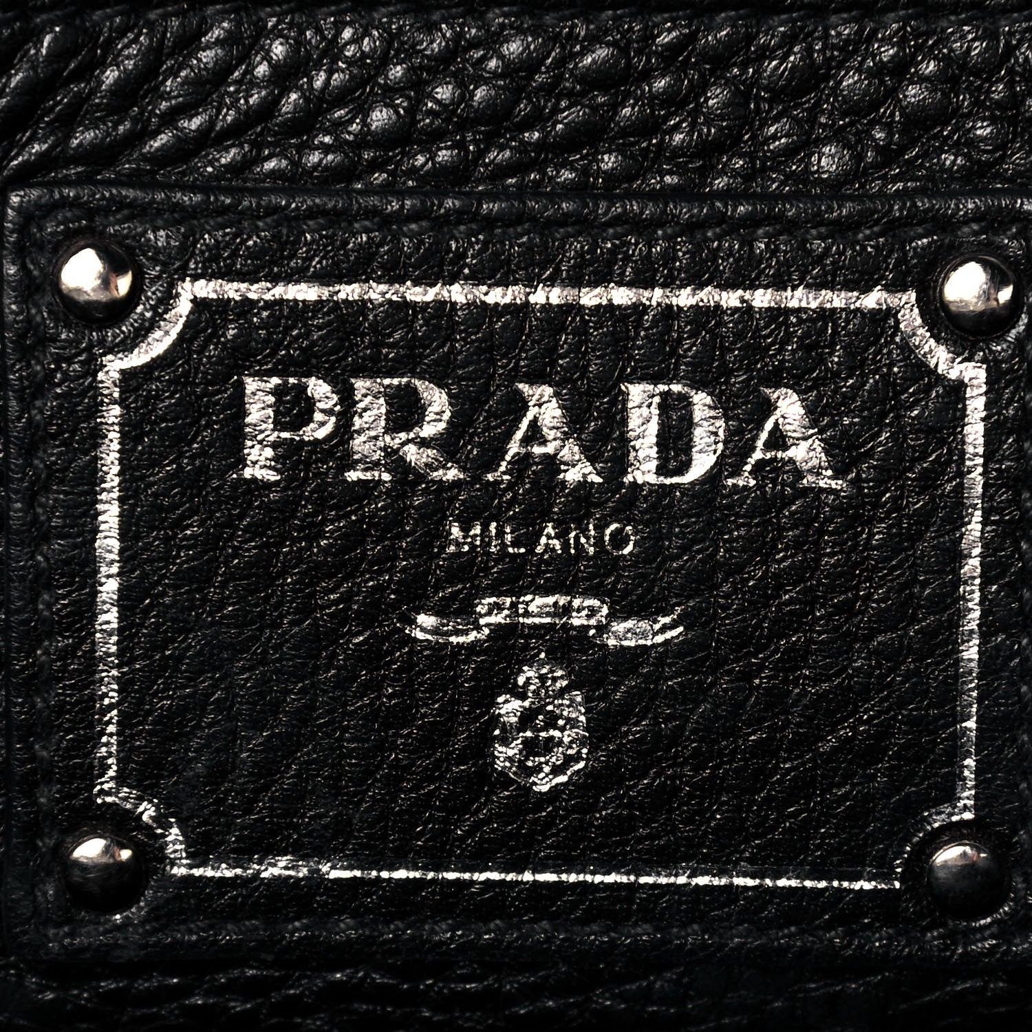 Prada Glace Calf Twin Pocket Tote Black 6 of 17