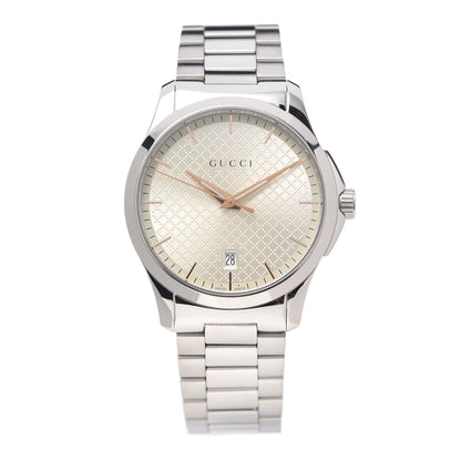 Gucci Stainless Steel 38mm G-Timeless Diamante Quartz Watch 1 of 6