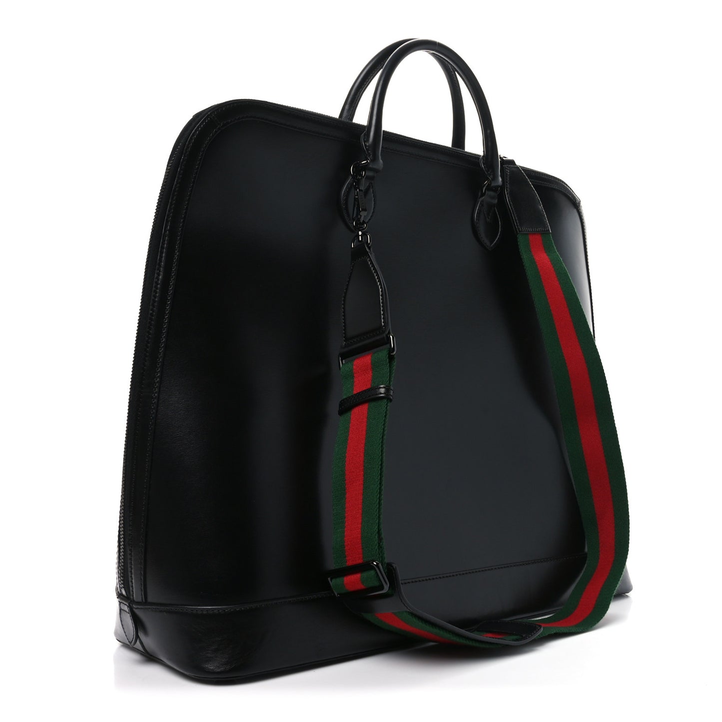 Boarded Plutone Calfskin Large Horsebit 1955 Duffle Bag Black