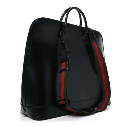Gucci Boarded Plutone Calfskin Large Horsebit 1955 Duffle Bag Black 2 of 9